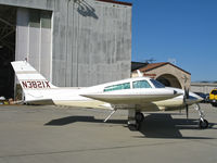 N3821X @ KCMA - 1966 Cessna 310K in for maintenance on sunny, balmy ramp at Camarillo Airport in early Jan 2007 - by Steve Nation