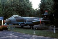 I-147 @ EHSB - Before transfer to Lelystad this Meteor functioned as gateguard at Soesterberg. It was seen during the open house of 1981. I-147 is a fake serial for this airframe. - by Joop de Groot