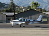 N842BE @ SZP - 1984 Beech B36TC TURBO BONANZA, Continenytal TSIO-520-UB 300 Hp, takeoff roll Rwy 22 - by Doug Robertson
