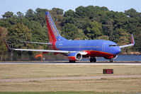 N486WN @ ORF - Southwest Airlines N486WN starting takeoff roll on RWY 23.