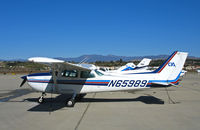 N65989 @ KCMA - Another sharp looking Channel Islands Aviation/CIA blue collar bird - 1983 Cessna 172P at Camarillo Airport (CA) home base on sunny, balmy January day - by Steve Nation