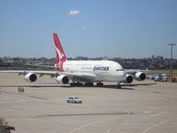 VH-OQE @ PER - Departure to USA , A380 , Qantas - by Henk Geerlings