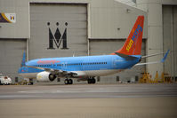 G-FDZA @ EGGW - 2007 Boeing BOEING 737-8K5, c/n: 35134 in Thomson / Sunwings hybrid livery - by Terry Fletcher