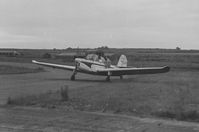 G-APJE @ EGFH - Passengers boarding the Prentice 7 Seater for a pleasure flight circa summer 1960. - by Roger Winser