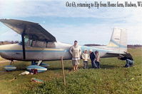 N5884A - 1963 cross country flight from El Paso, TX to Hudson, WI cornfield. - by Mercedes Marson