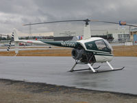 N63990 @ KSQL - 1987 Robbie R22 BETA uncovered @ San Carlos, CA - by Steve Nation