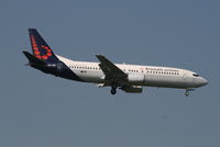 OO-VEK @ EBBR - Flight SN3156 is descending to RWY 02 - by Daniel Vanderauwera