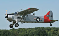 N755JM @ EBDT - Arriving at Schafen Diest Fly-In August 2009