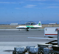 N73104 @ KSFO - Delivered to United Air Lines, 1952, thence to Tex Johnston, Inc; Aero Spacelines (cnvrtd to 580 12.1968); Aspen; Renown Aviation; Air Tahoma; R & R. - by GatewayN727