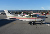 N1676U @ KSQL - Digicam Corp (Woodland Hills, CA) operates this camera-equipped 1982 Cessna T210N visiting KSQL/San Carlos, CA - by Steve Nation