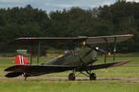 LN-MAX @ ESGP - Tiger Moth of the Veteran part of the Nedre Romerike Flyklubb from Norway taxying after a display at Gothenburg Säve airport, Sweden. - by Henk van Capelle