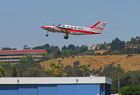 N49AR @ KCCR - Locally-based 1974 Cessna 421B climbs out for test flight @ KCCR/Buchanan Field, Concord, CA - by Steve Nation