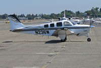 N236W @ KCCR - Aero Oil (Missoula, MT) 2002 A36 Bonanza on hotel ramp @ KCCR/Buchanan Field, Concord, CA - by Steve Nation