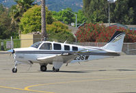 N236W @ KCCR - Aero Oil (Missoula, MT) 2002 A36 Bonanza on hotel ramp @ KCCR/Buchanan Field, Concord, CA - by Steve Nation