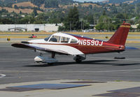 N6590J @ KCCR - One sharp looking 1968 Piper PA-28-180 visiting KCCR/Buchanan Field, Concord, CA from KBOI/Boise, ID - looks like a Cirrus Design SR22 hybrid color scheme! - by Steve Nation