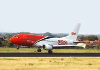 OO-TNE @ EBBR - Touchdown,  Rny. 25L Brussels