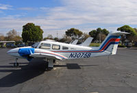 N3075B @ KHWD - Flying Vikings 1978 Piper PA-44-180 minus prop plus blue hefty bag @ Hayward, CA home base in Oct 2005 - by Steve Nation