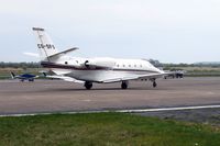 CS-DFS @ EGFH - Visiting Citation XL taxying for departure - by Roger Winser