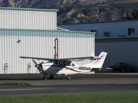 N6834R @ SZP - 1966 Cessna T210G TURBO CENTURION, Continental TSIO-520-C 285 Hp, taxi - by Doug Robertson