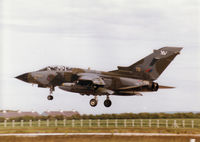 ZA548 @ EGQS - Tornado GR.1, callsign Poker 1, of 15[Reserve] Squadron landing on Runway 05 at RAF Lossiemouth in the Summer of 1998. - by Peter Nicholson