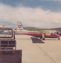 G-AWNR @ SUA - G-AWNR parked at Sumburgh in Shetland around July 1977. - by Bill Learmonth