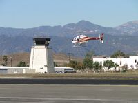 N206SA @ POC - Practicing approaches, hovering and here is taking off and heading westbound - by Helicopterfriend