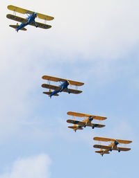 N245PT @ PAE - N245PT joins three other Stearman in a flyby at the Historical Aircraft Fly-in at Everett, WA - by Duncan Kirk