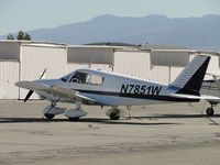 N7851W @ CNO - Tied down and parked - by Helicopterfriend