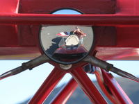 N81962 @ SZP - 1990 Shull STEEN SKYBOLT, Lycoming O&VO-360 180Hp, shameless self-photo reflection in convex mirror forward of upper wing handhold - by Doug Robertson