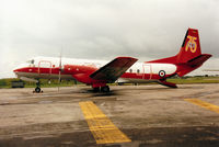 XS605 @ EGVA - Andover E.3, callsign Ascot 787, of 115 Squadron on display at the 1993 Intnl Air Tattoo at RAF Fairford. - by Peter Nicholson