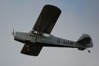 G-AJEM @ EGFH - Auster Autocrat departing Runway 22 - by Roger Winser