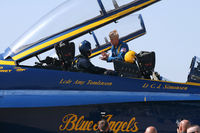 161723 @ AFW - Blue Angles media flight with ex-Dallas Cowboys Player Daryl Johnston - At Alliance Airport - Fort Worth, TX