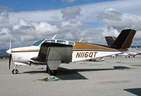 N116QT @ KWVI - Looking Good for 50! 1956 Beech H35 Bonanza @ Watsonville, CA - by Steve Nation
