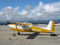 N2249C @ KWVI - Locally-based 1953 Cessna 180 @ Watsonville, CA (to Wayne Handley Aerosports, Groveland, CA by June 2007) - by Steve Nation