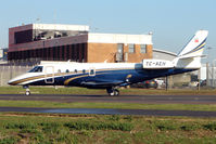 TC-AEH @ EGGW - Turkish Registered Israel Aerospace Industriesltd GULFSTREAM G150, c/n: 284 at Luton - by Terry Fletcher