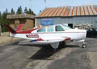 N202D @ KPVF - 1947 Beech 35 minus prop and tailcone (what do you expect for going on 60?!) @ Placerville, CA - by Steve Nation