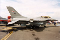 711 @ EGVA - F-16B Falcon of 331 Skv Royal Norwegian Air Force at Bodo on display at the 1993 Intnl Air Tattoo at RAF Fairford. - by Peter Nicholson