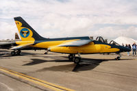 AT12 @ EGVA - With anniversary markings celebrating 75 years of 11th Training Squadron, this Alpha Jet of the Belgian Air Force was on display at the 1993 Intnl Air Tattoo at RAF Fairford. - by Peter Nicholson