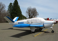 N3385C @ KPVF - 1955 Beech F35 Bonanza with cockpit cover and tip tanks @ Placerville, CA - by Steve Nation