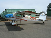 N4406V @ KPVF - 1948 Cessna 170 with blue hefty bag over engine @ Placerville, CA - by Steve Nation