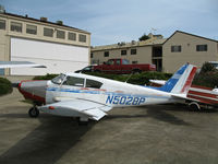 N5028P @ KPVF - Locally-based 1958 Piper PA-24 Comanche with aluminum patch on cowl @ Placerville, CA - by Steve Nation