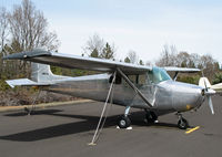 N6634A @ KPVF - Locally-based straight tail Cessna 172 in all silver scheme @ Placerville, CA - by Steve Nation