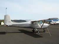 N6634A @ KPVF - Locally-based straight tail Cessna 172 in all silver scheme @ Placerville, CA - by Steve Nation