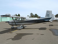 N8545B @ KPVF - Locally-based 1957 straight tail Cessna 172 @ Placerville, CA - by Steve Nation