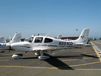N551CD @ KHWD - 2005 Cirrus Design SR22 demo aircraft @ Hayward, CA - by Steve Nation