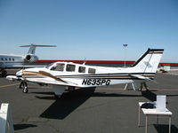 N635PG @ KHWD - Factory fresh 2006 Raytheon G58 demo aircraft @ Hayward, CA - by Steve Nation