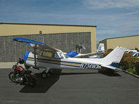 N734WZ @ KWVI - Wannabe tail-dragger - engineless, blue tarped 1977 Cessna 172N @ Watsonville, CA (to Audio FX, Portland, OR by Jun 2009) - by Steve Nation