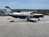 N700CT @ KSQL - Visiting 2002 Socata TBM 700 @ San Carlos, CA - by Steve Nation