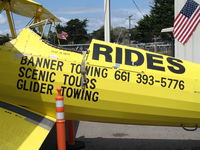 N4768V @ L52 - Close-up of fuselage with titles on Aircamp Biplane Rides Boeing E75 @ Oceano County Airport, CA - by Steve Nation