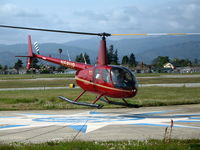 N58UP @ KWVI - 2005 Robbie R44 II hovering @ Watsonville, CA - by Steve Nation